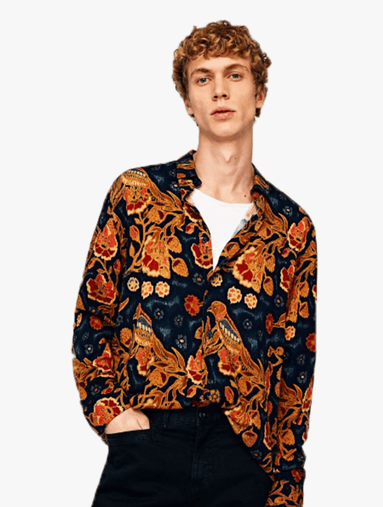 Men Blue Standard Floral - Image 2