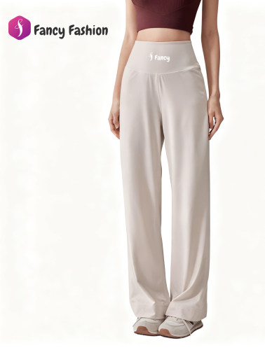 Fancy Women's High Waist Wide Leg Yoga Pants Loose Fit Comfortable for Gym Lounge & Casual Wear